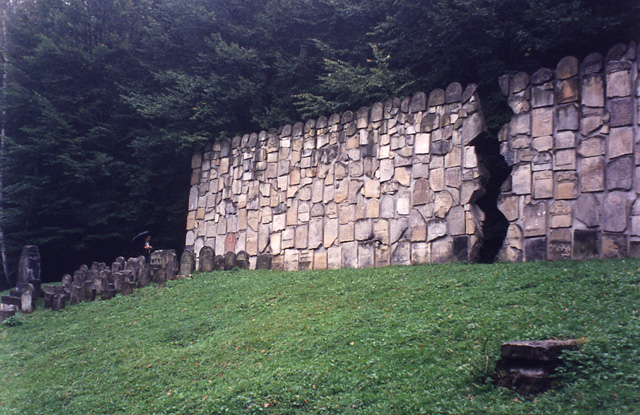 front of wall