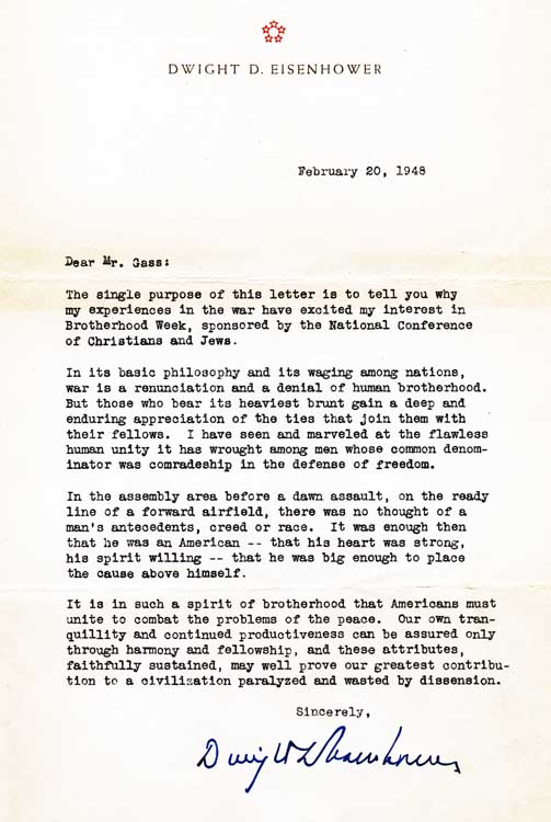 Eisenhower letter